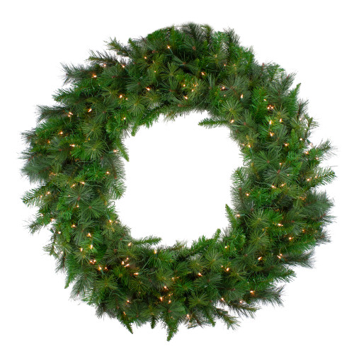 Real Touch™️ Pre-Lit Canyon Pine Artificial Christmas Wreath - 60" - Clear LED Lights