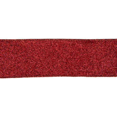 Shimmering Red Solid Christmas Wired Craft Ribbon 2.5" x 16 Yards