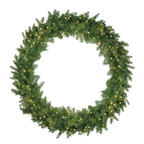 Pre-Lit Northern Pine LED Artificial Christmas Wreath - 48" - Warm White Lights
