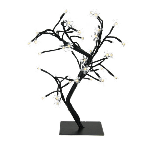 LED Lighted Japanese Sakura Blossom Flower Tree - 18" - Warm White Lights