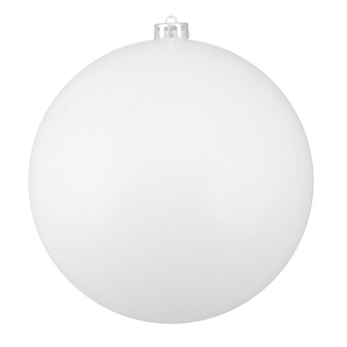Shiny Shatterproof Commercial Christmas Ball Ornament - 8" (200mm) - White