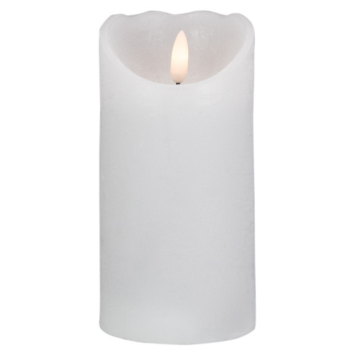 LED Flameless Pillar Christmas Candle - 6" - White