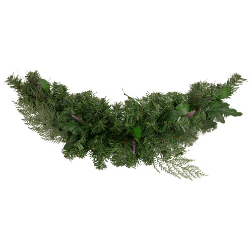 30" Pine Branches with Assorted Foliage Artificial Christmas Swag, Unlit