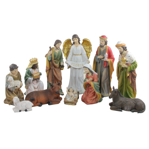 Christmas Nativity Figurines Set - 19.5" - 11-Piece