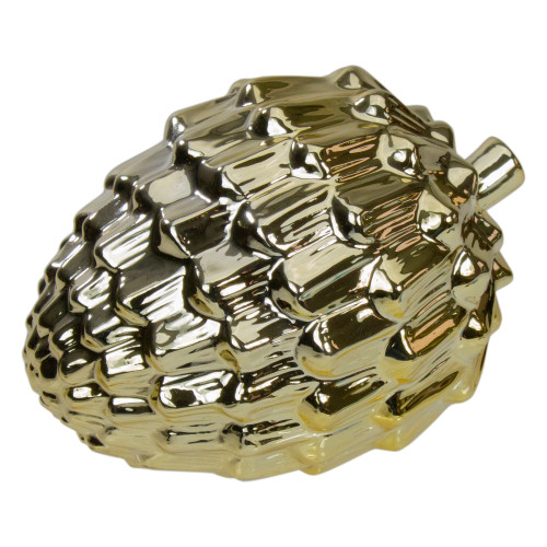 6" Metallic Gold Pinecone Christmas Tabletop Decoration