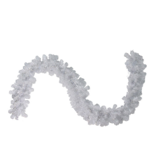 Crystal Spruce Artificial Christmas Garland - 9' x 12" - White - Unlit