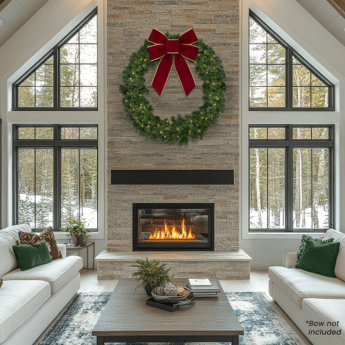 Pre-Lit Ashcroft Cashmere Pine Commercial Artificial Christmas Wreath - 5' - Warm White Lights