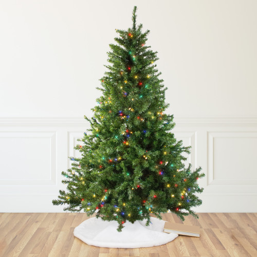 Pre-Lit Medium Canadian Pine Artificial Christmas Tree - 10' - Multicolor Lights