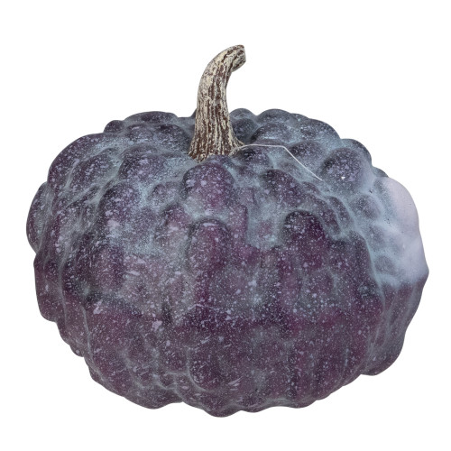 7" Purple Textured Pumpkin Autumn Table Decoration