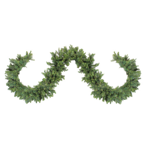 Real Touch™️ Pre-Lit Oregon Noble Fir Artificial Christmas Garland - 9' x 9" - Warm White LED Lights