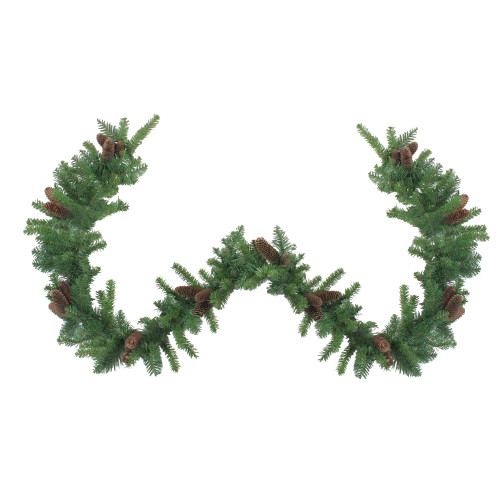 Dakota Red Pine Artificial Christmas Garland with Pine Cones - 9' x 10" - Unlit