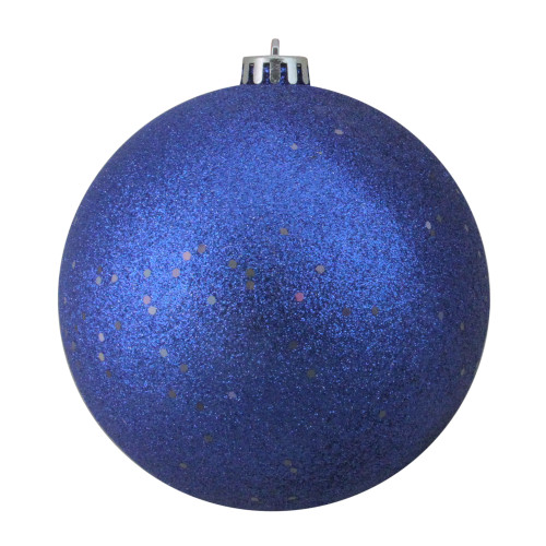 Shatterproof Holographic Glitter Christmas Ball Ornament 6" (150mm) - Lavish Blue