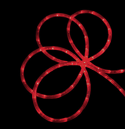 Commercial Grade LED Outdoor Christmas Spool Rope Lights - Red - 288' Clear Wire