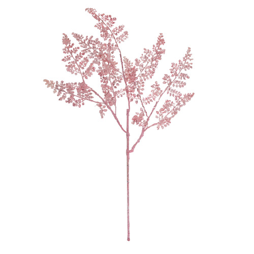 33" Pink Glitter Fern Artificial Christmas Spray