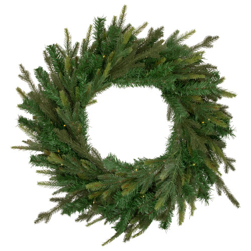 Real Touch™️ Pre-Lit LED Gunnison Pine Artificial Christmas Wreath - 24" - Clear Lights