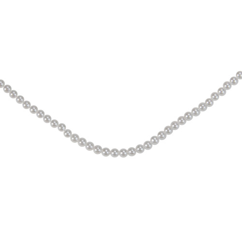 Shiny Faux Pearl Beaded Christmas Garland - 15' x .25" - White - Unlit