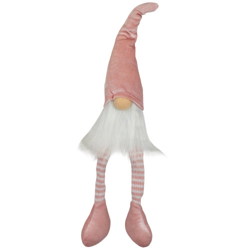Spring Gnome with Dangling Legs Spring Figure - 15.5" - Pastel Pink