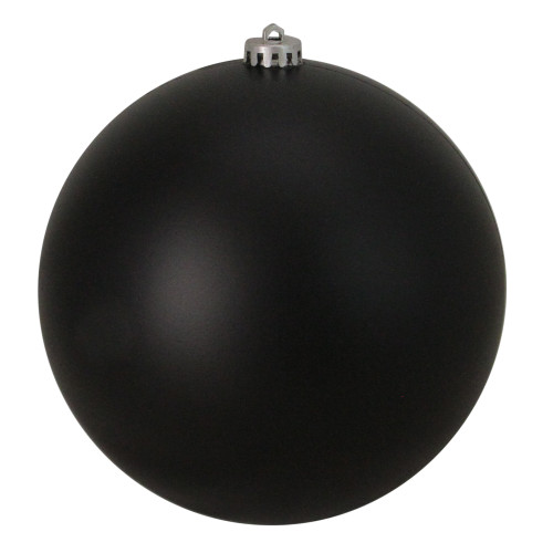 Jet Black Shatterproof Matte Christmas Ball Ornament 8" (200mm)