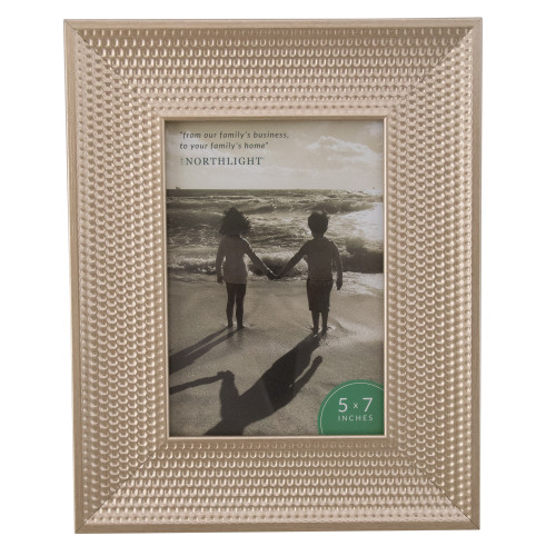 Honeycomb Rectangular Picture Frame - for 5" x 7" Photo - 10.25" - Champagne Gold