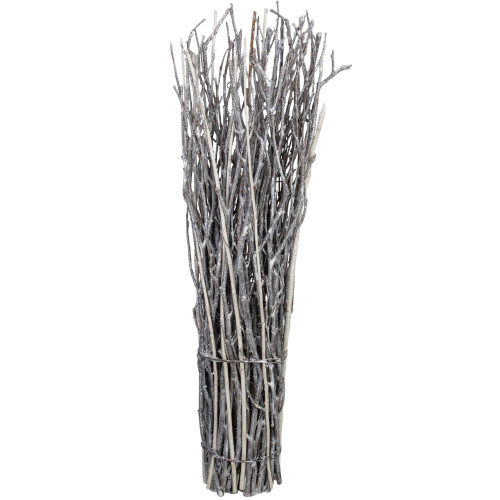 Natural Twig Bundle Glittered Christmas Decoration - 20"