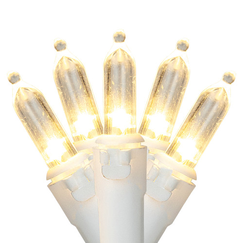 LED Mini Christmas Light Set - Warm White - 11.25' White Wire - 35ct