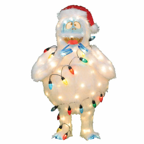 Pre-Lit Bumble Christmas Outdoor Decoration - 49" - Multi Lights