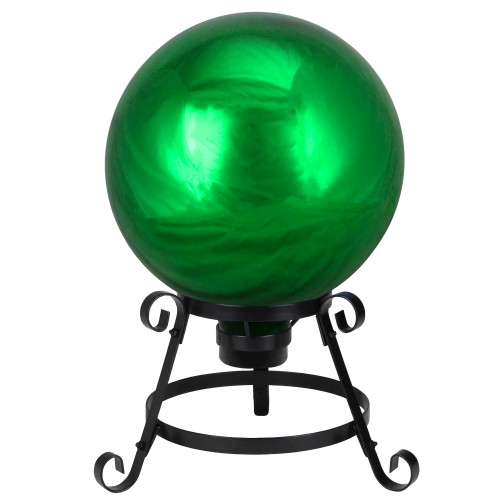 10" Emerald Green Shiny Outdoor Garden Gazing Ball