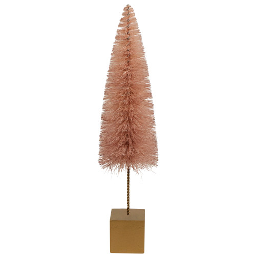 11" Rose Gold Bottle Brush Mini Sisal Christmas Tree