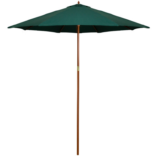 8.5ft Outdoor Patio Market Umbrella with Wooden Pole, Green