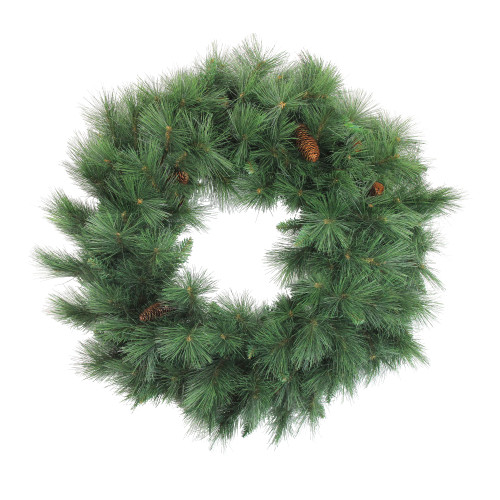 Mixed White Valley Pine with Pine Cones Artificial Christmas Wreath - 36" - Unlit