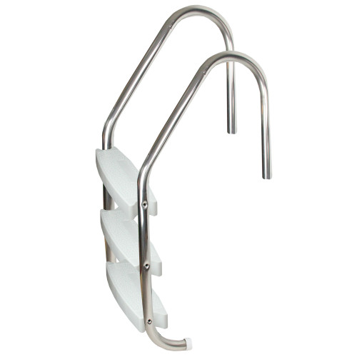Three Step In-Ground Swimming Pool Ladder - 53" - Silver and White