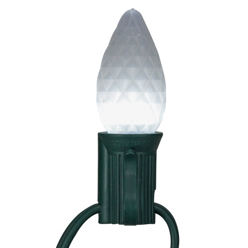 LED Faceted C7 Christmas Replacement Bulbs - Pure White - Pack of 25