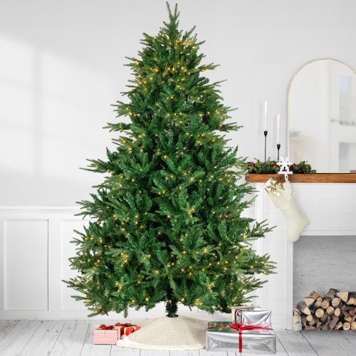 Real Touch™️ 9' Pre-Lit Full Juniper Pine Artificial Christmas Tree - 9' - Warm White LED