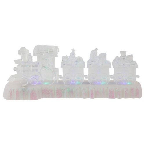 LED Lighted Musical Locomotive Train Christmas Decoration - 12" - Multicolor Lights