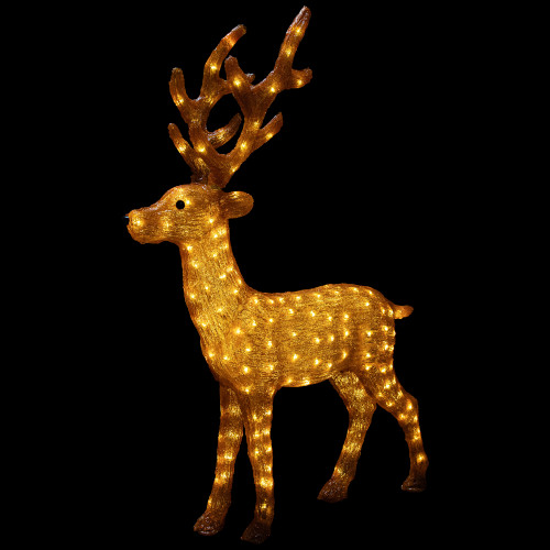 LED Lighted Commercial Grade Acrylic Reindeer Outdoor Christmas Decoration - 46"