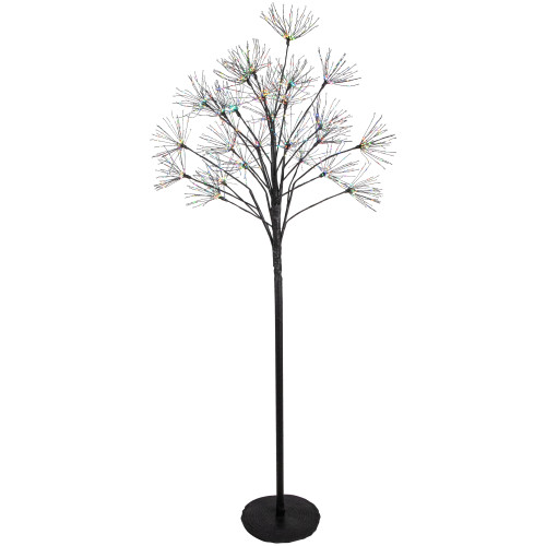 5' LED Lighted Christmas Fireworks Tree, Multi-Color Lights