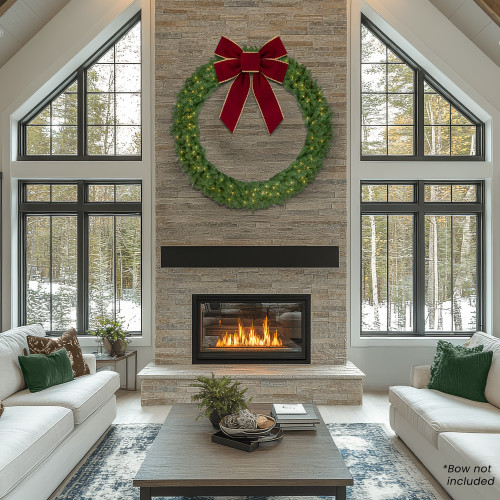 Pre-Lit Deluxe Dorchester Pine Artificial Christmas Wreath - 60" - Clear Lights