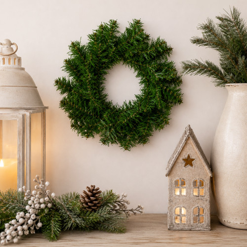 Deluxe Dorchester Pine Mini Artificial Christmas Wreath - 8" - Unlit