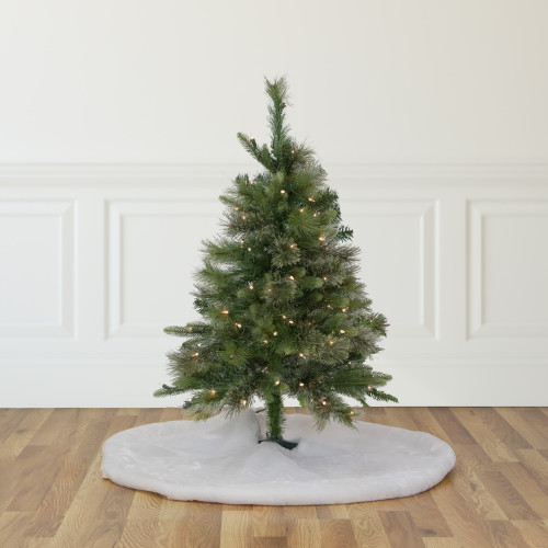 Pre-Lit Kingston Cashmere Pine Full Artificial Christmas Tree - 3' - Clear LED Lights