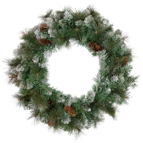 Real Touch™️ Snow Valley Pine Artificial Christmas Wreath - Unlit- 24"