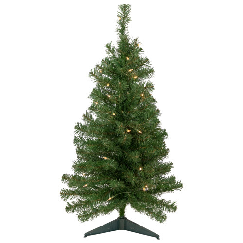 Pre-Lit Medium Oakridge Noble Fir Artificial Christmas Tree - 3' - Clear Lights