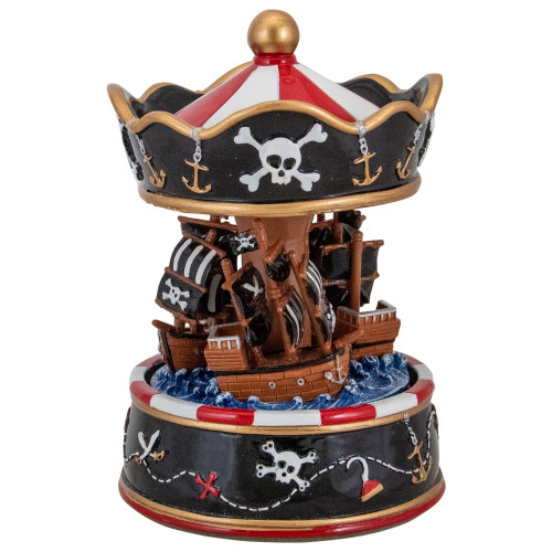 Children's Pirate Ship Animated Musical Carousel - 6.5"