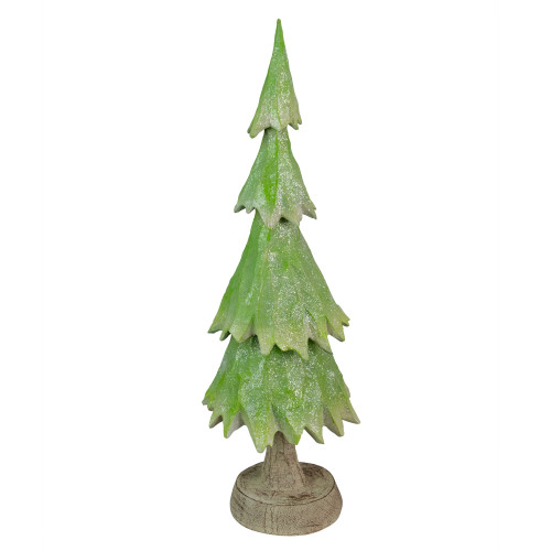 Glittered and Textured Tree Christmas Decoration - 20" - Green
