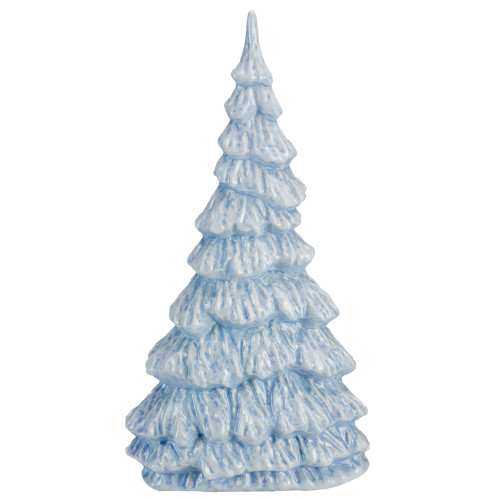Textured and Layered Christmas Tree Decoration - 12.5" - Blue and White