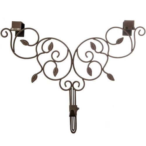 24" Brown Ivy Design Adjustable Decorative Christmas Wreath Hanger