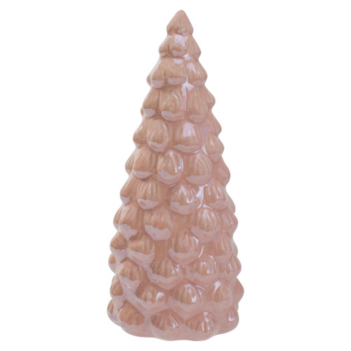 8.5" Soft Pink Ceramic Cone Table Top Christmas Tree