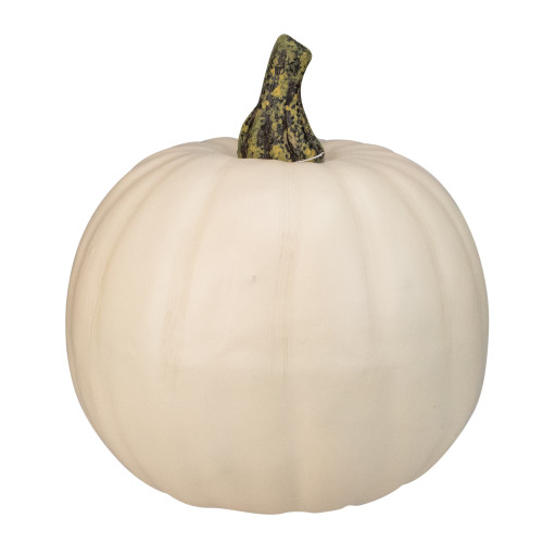 8.5" Cream White Pumpkin Fall Harvest Table Top Decoration
