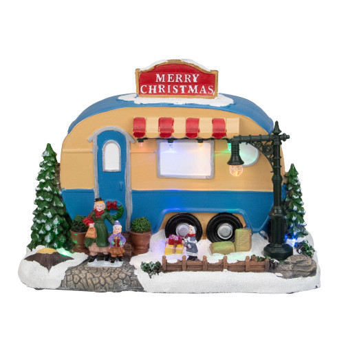 9" LED Lighted Camper Christmas Village Display Piece