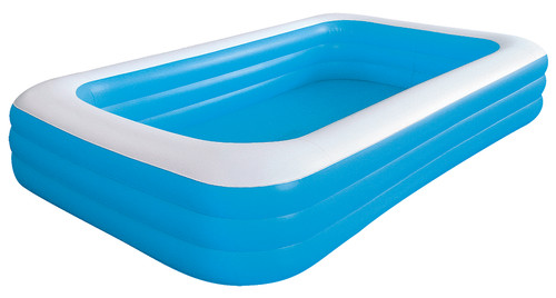12' Blue and White Rectangular Inflatable Pool