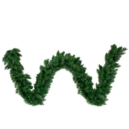 Pre-lit Battery Operated Twin Lakes Fir Christmas Garland - 9' x 10" - Warm White LED Lights